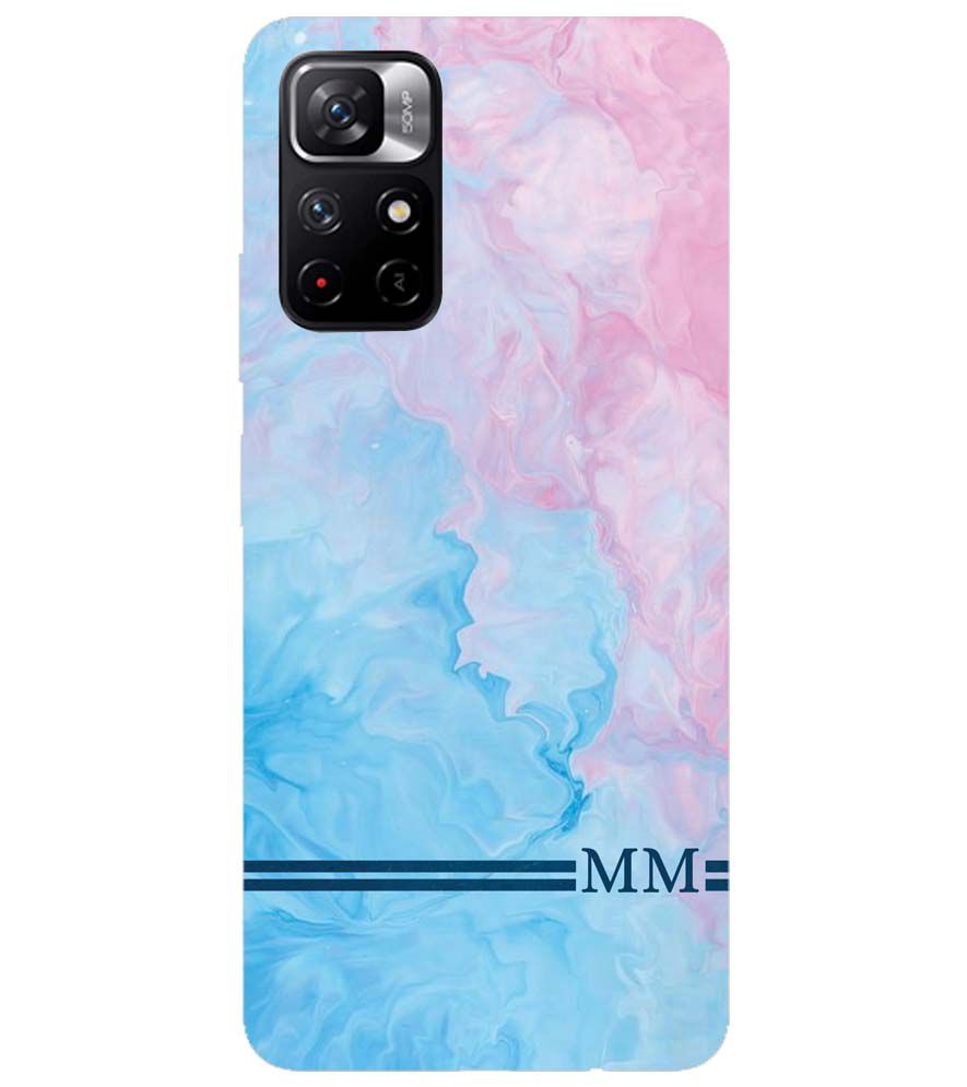 IK5008-Classic Marble with Initials Back Cover for Xiaomi Redmi Note 11T 5G