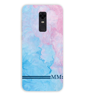 IK5008-Classic Marble with Initials Back Cover for Xiaomi Redmi Note 5