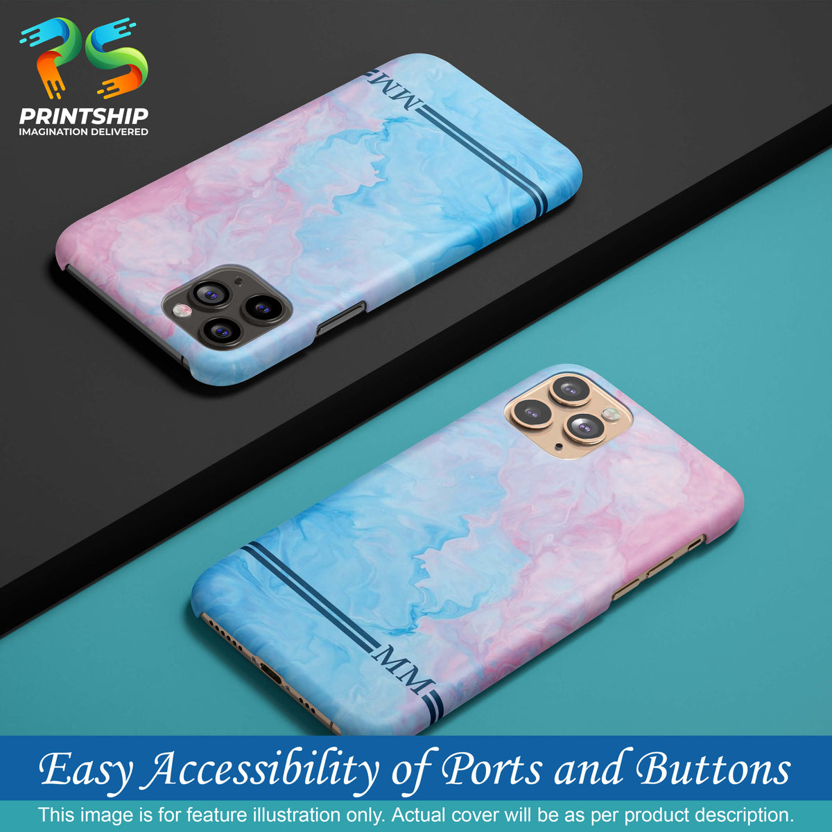 IK5008-Classic Marble with Initials Back Cover for vivo Y51 (2020, December)-Image5