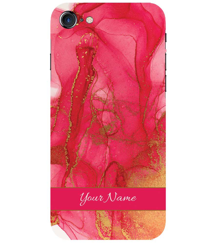 IK5010-Hot Pink Marble with Name Back Cover for Apple iPhone 7