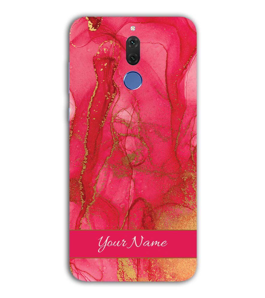 IK5010-Hot Pink Marble with Name Back Cover for Huawei Nova 2i