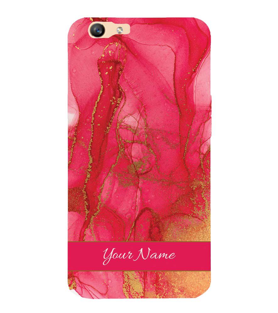 IK5010-Hot Pink Marble with Name Back Cover for Oppo F1s : A59