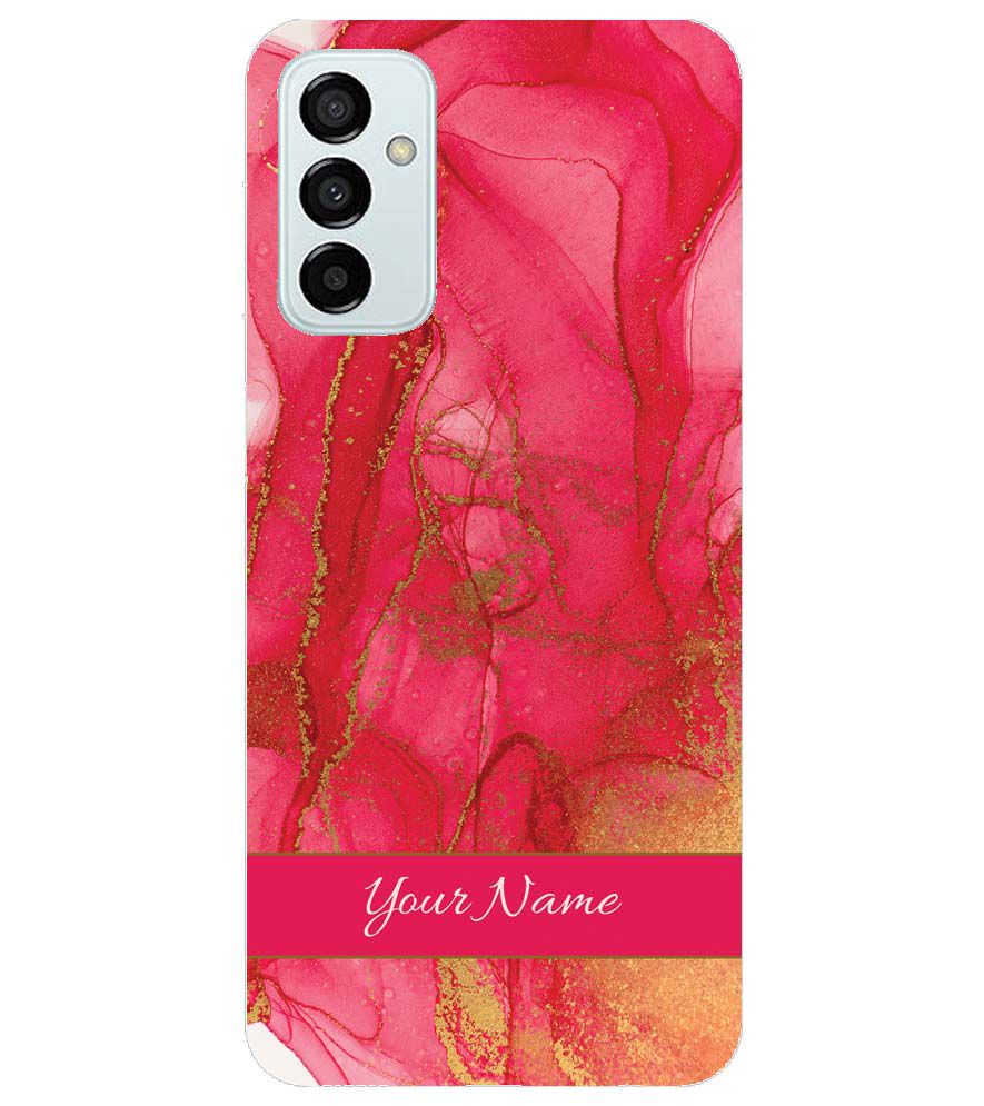 IK5010-Hot Pink Marble with Name Back Cover for Samsung Galaxy F23