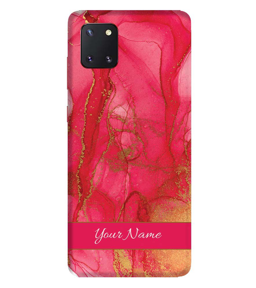 IK5010-Hot Pink Marble with Name Back Cover for Samsung Galaxy Note10 Lite