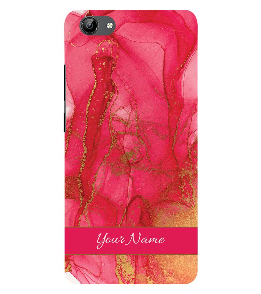 IK5010-Hot Pink Marble with Name Back Cover for Vivo Y71i