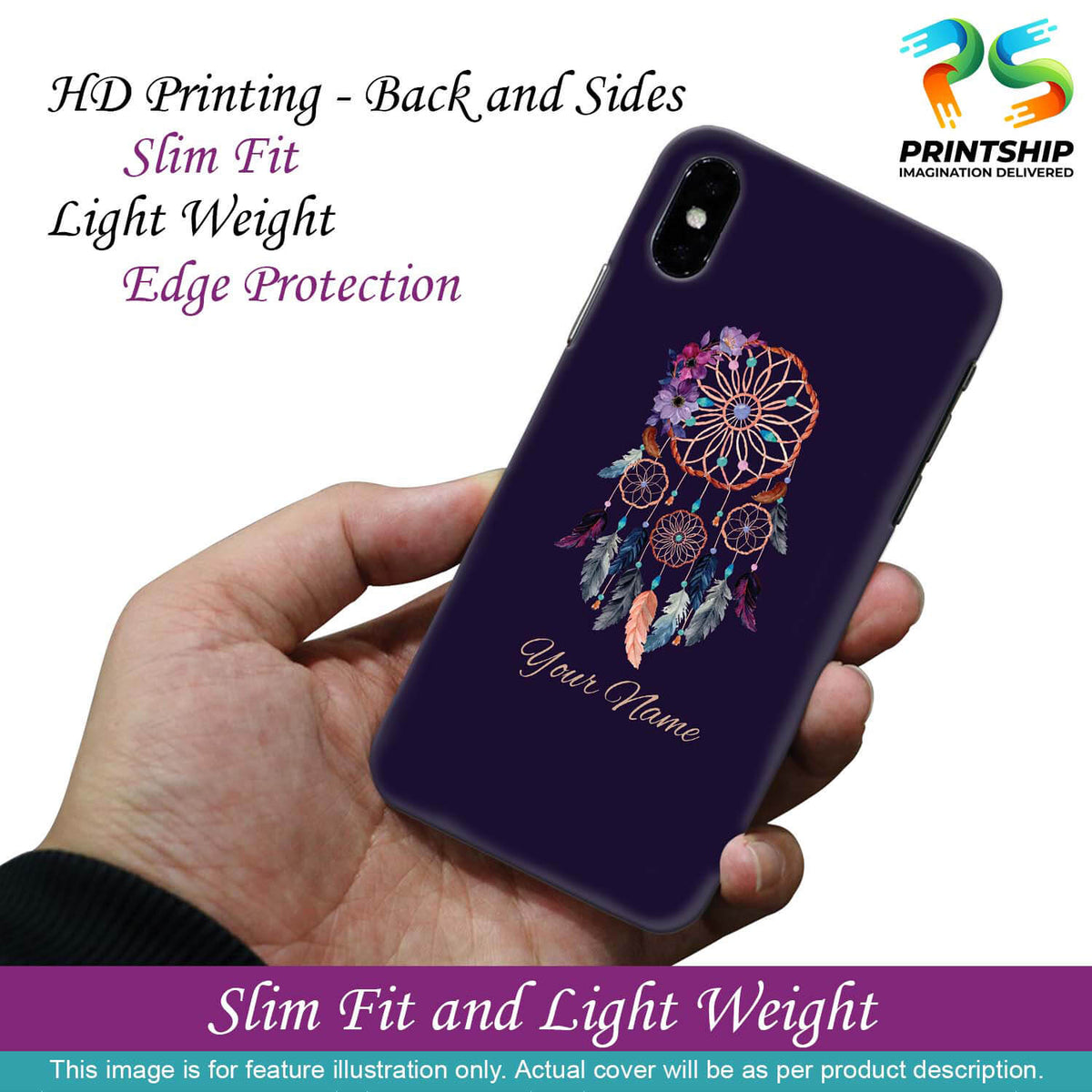 IK5012-Dream Catcher with Name Back Cover for OnePlus 8-Image2