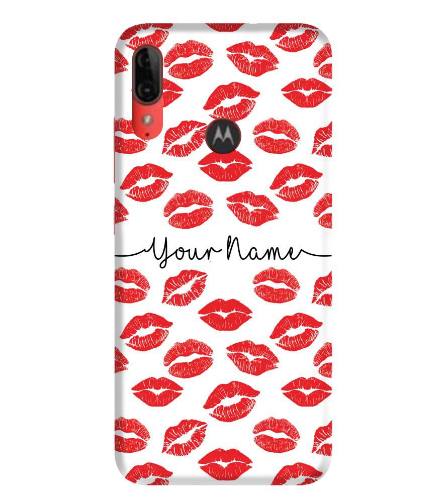IK5015-Girly Lipstics with Name Back Cover for Motorola Moto E6s