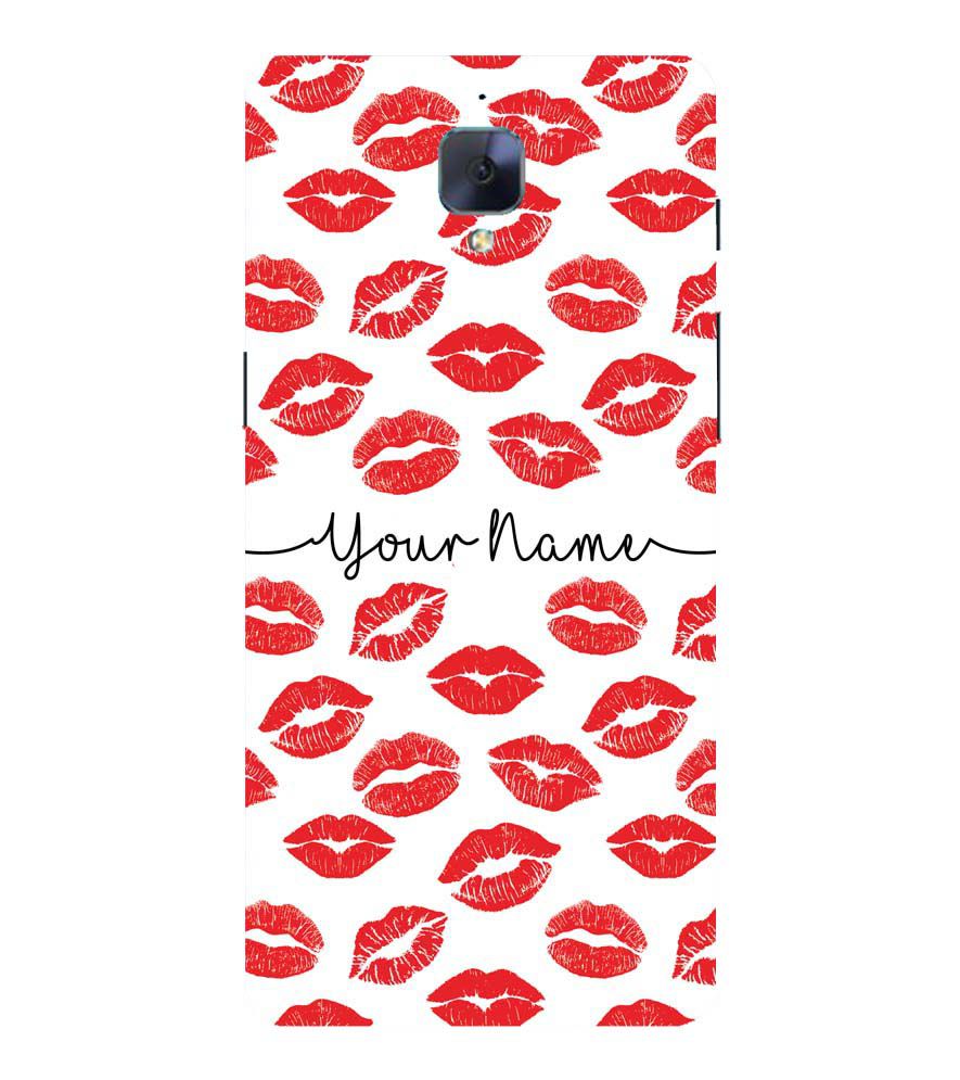 IK5015-Girly Lipstics with Name Back Cover for OnePlus 3 and OnePlus 3T