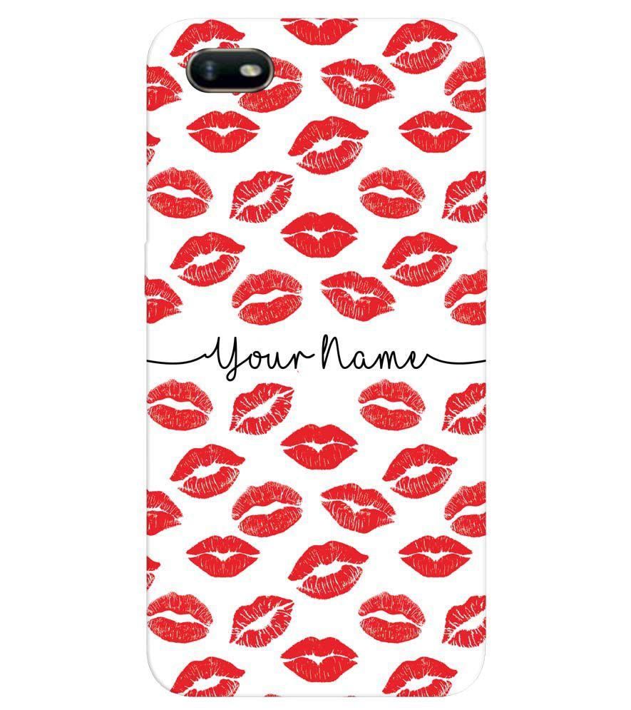 IK5015-Girly Lipstics with Name Back Cover for Oppo A1k