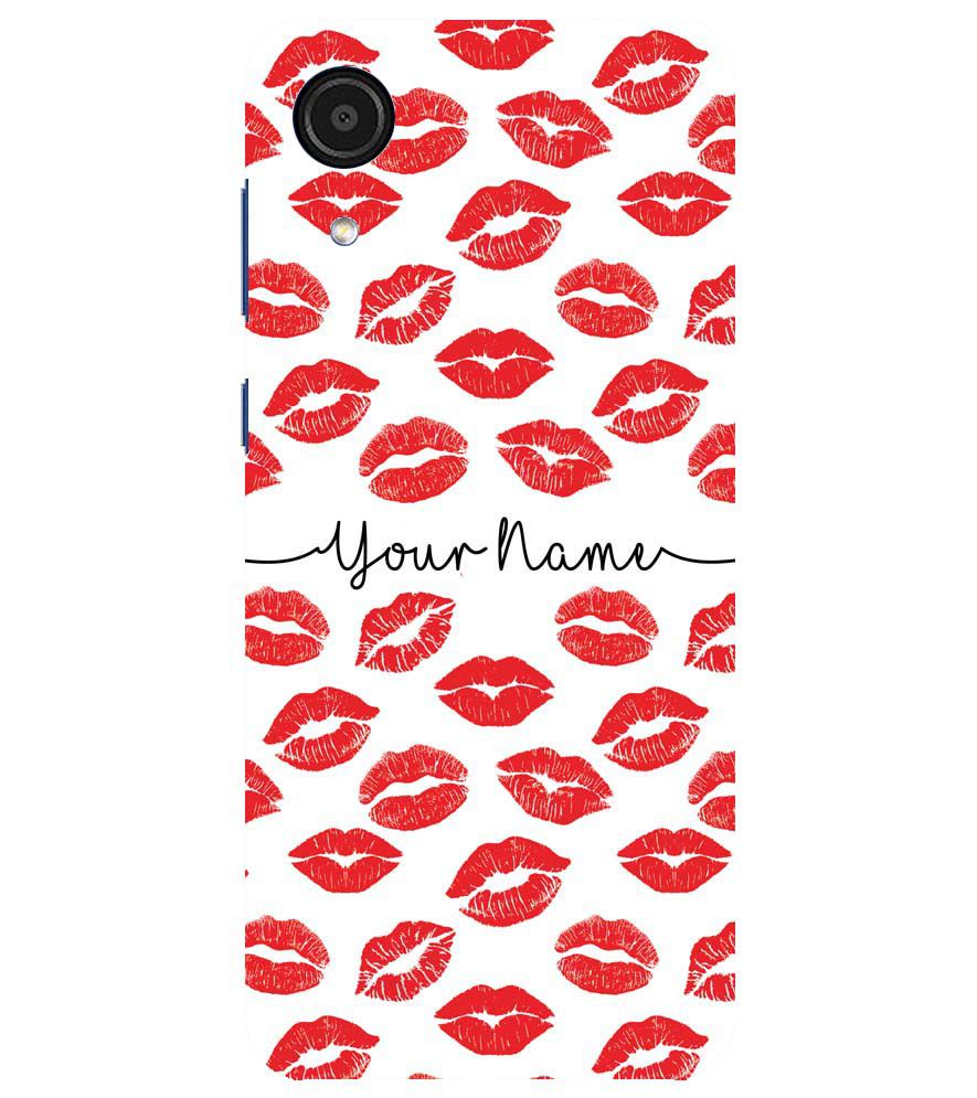 IK5015-Girly Lipstics with Name Back Cover for Samsung Galaxy A03 Core