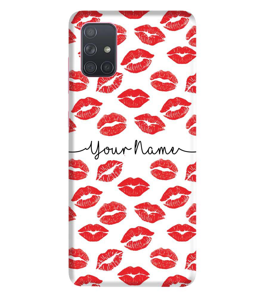 IK5015-Girly Lipstics with Name Back Cover for Samsung Galaxy A71