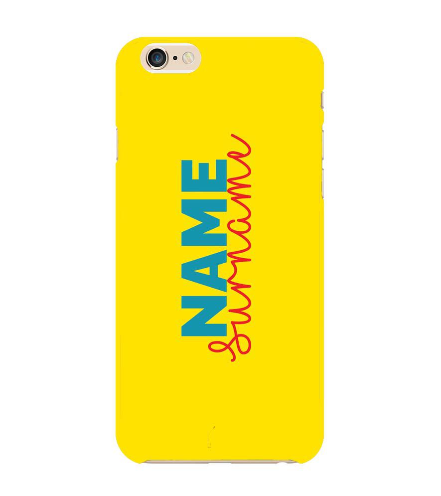 IK5016-Yellow Name and Surname Back Cover for Apple iPhone 6 and iPhone 6S