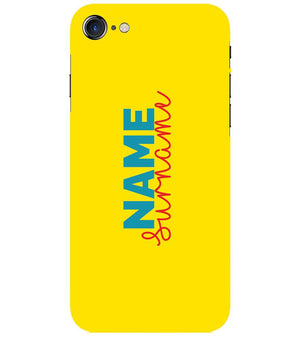 IK5016-Yellow Name and Surname Back Cover for Apple iPhone 7