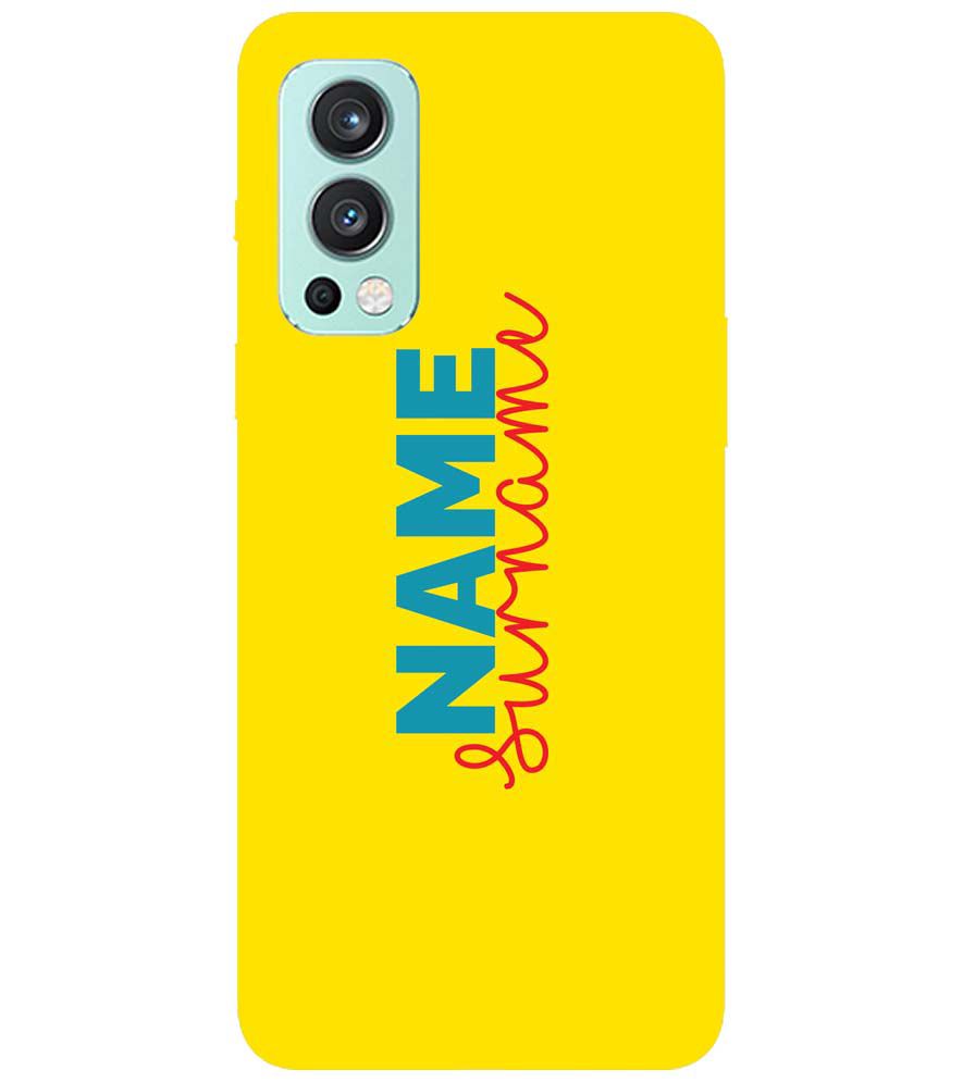 IK5016-Yellow Name and Surname Back Cover for OnePlus Nord 2 5G
