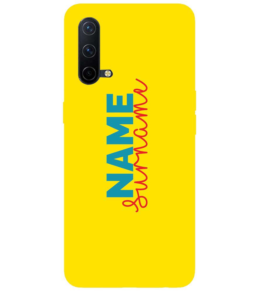 IK5016-Yellow Name and Surname Back Cover for OnePlus Nord CE 5G
