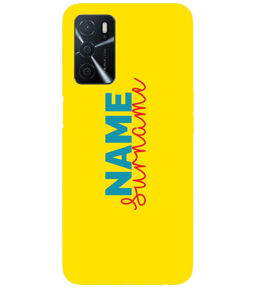 IK5016-Yellow Name and Surname Back Cover for Oppo A16s