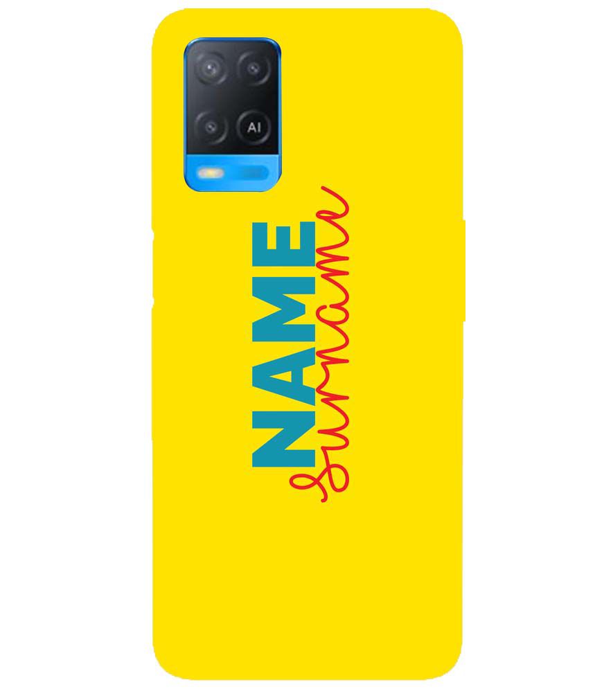IK5016-Yellow Name and Surname Back Cover for Oppo A54