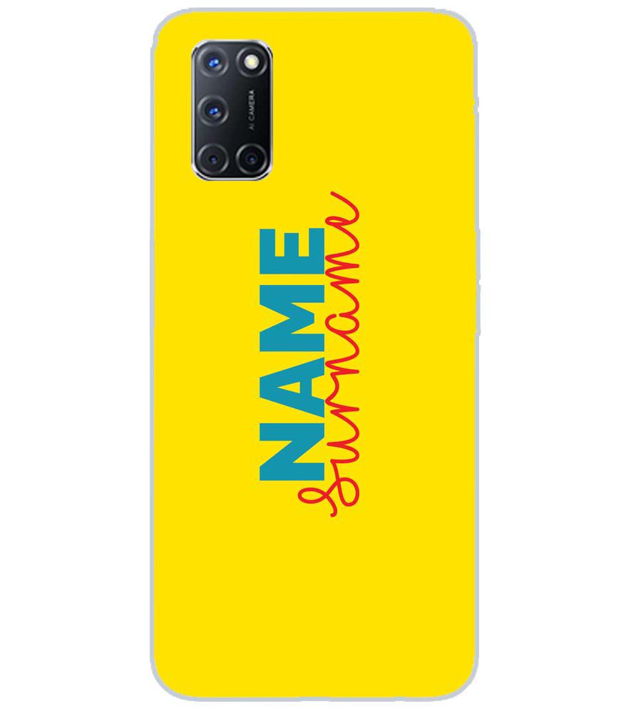 IK5016-Yellow Name and Surname Back Cover for Oppo A92