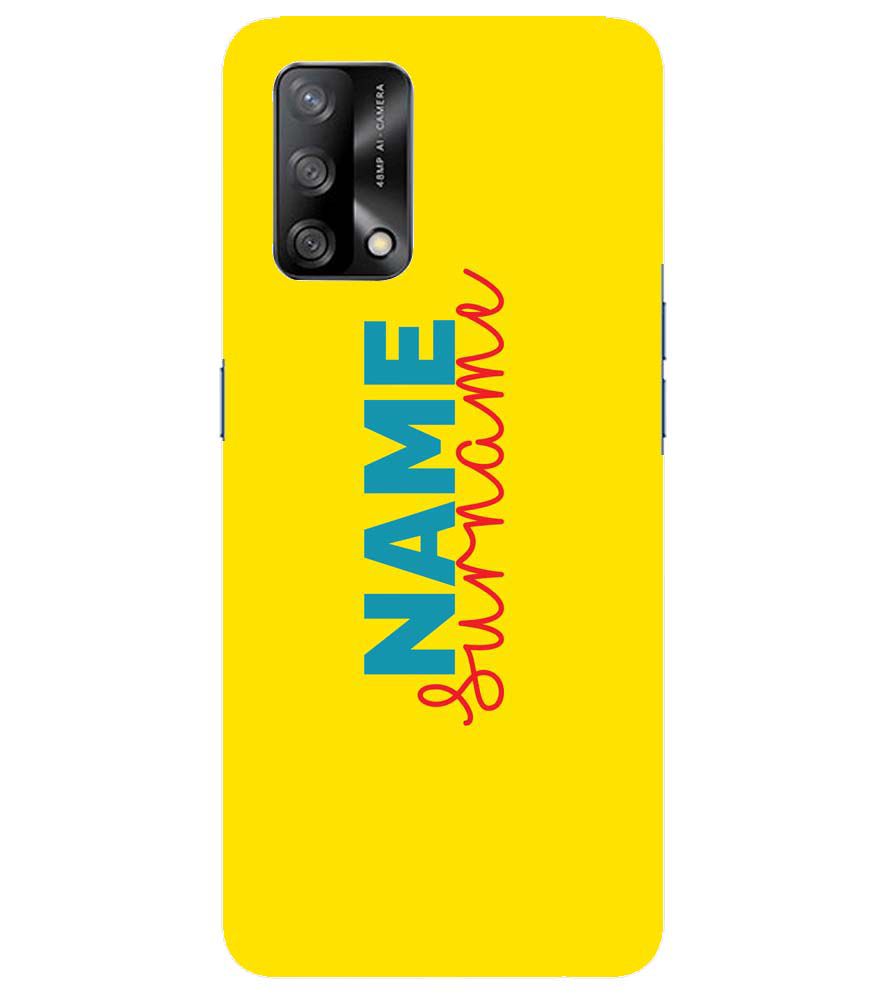 IK5016-Yellow Name and Surname Back Cover for Oppo F19