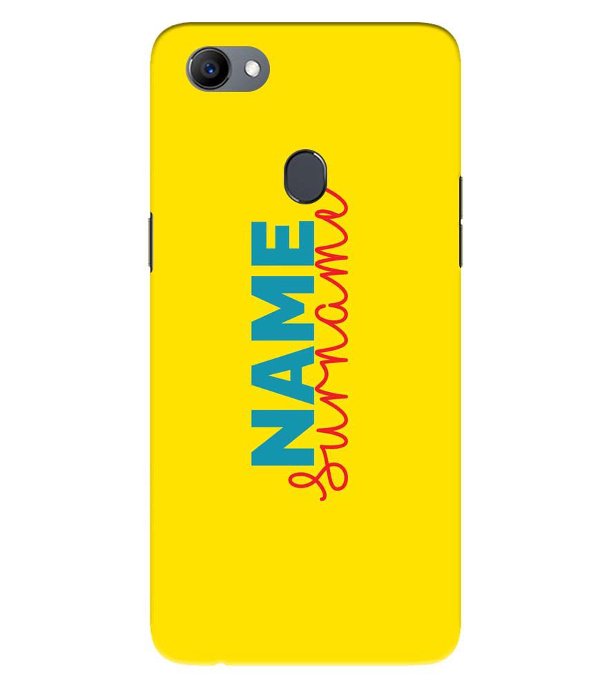 IK5016-Yellow Name and Surname Back Cover for Oppo F5 Plus
