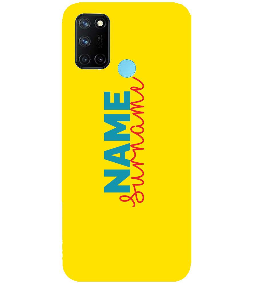 IK5016-Yellow Name and Surname Back Cover for Realme C17