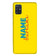IK5016-Yellow Name and Surname Back Cover for Samsung Galaxy A51