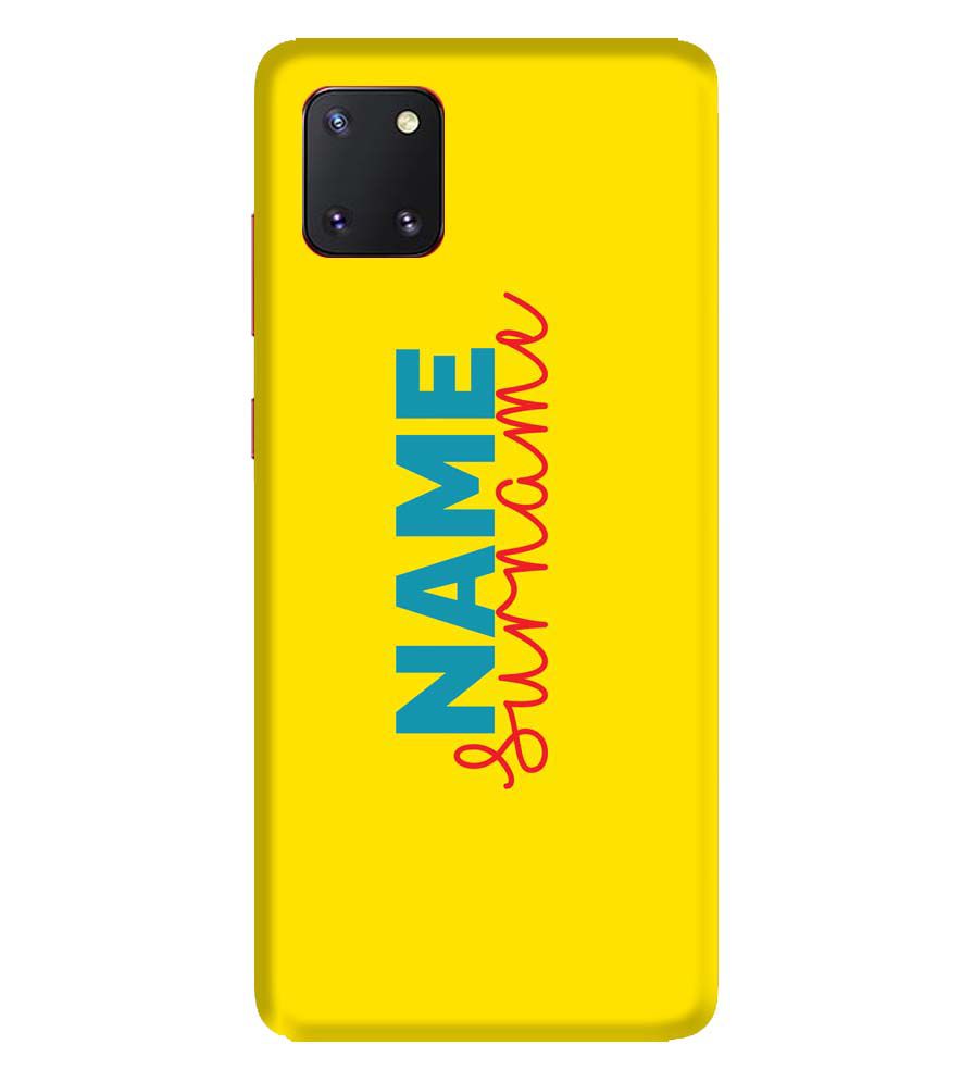 IK5016-Yellow Name and Surname Back Cover for Samsung Galaxy Note10 Lite