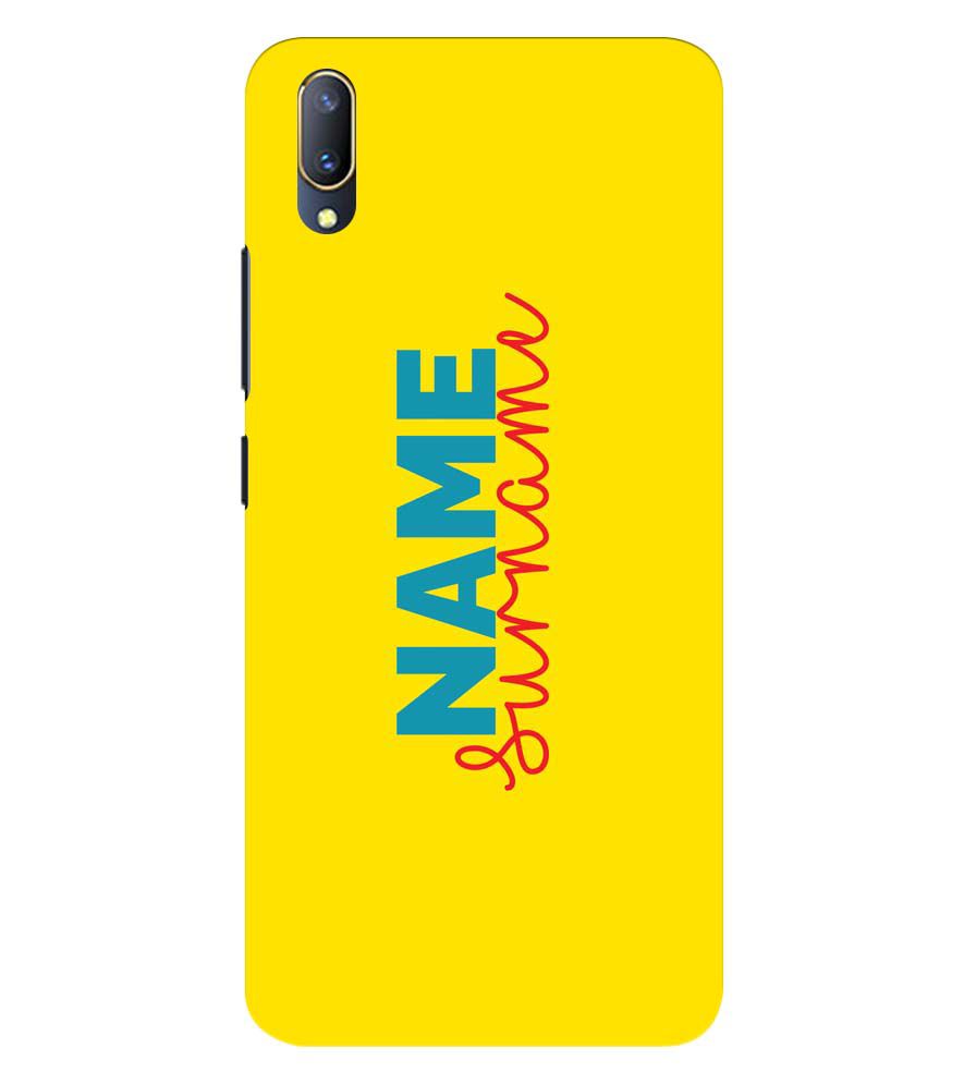 IK5016-Yellow Name and Surname Back Cover for Vivo V11 Pro