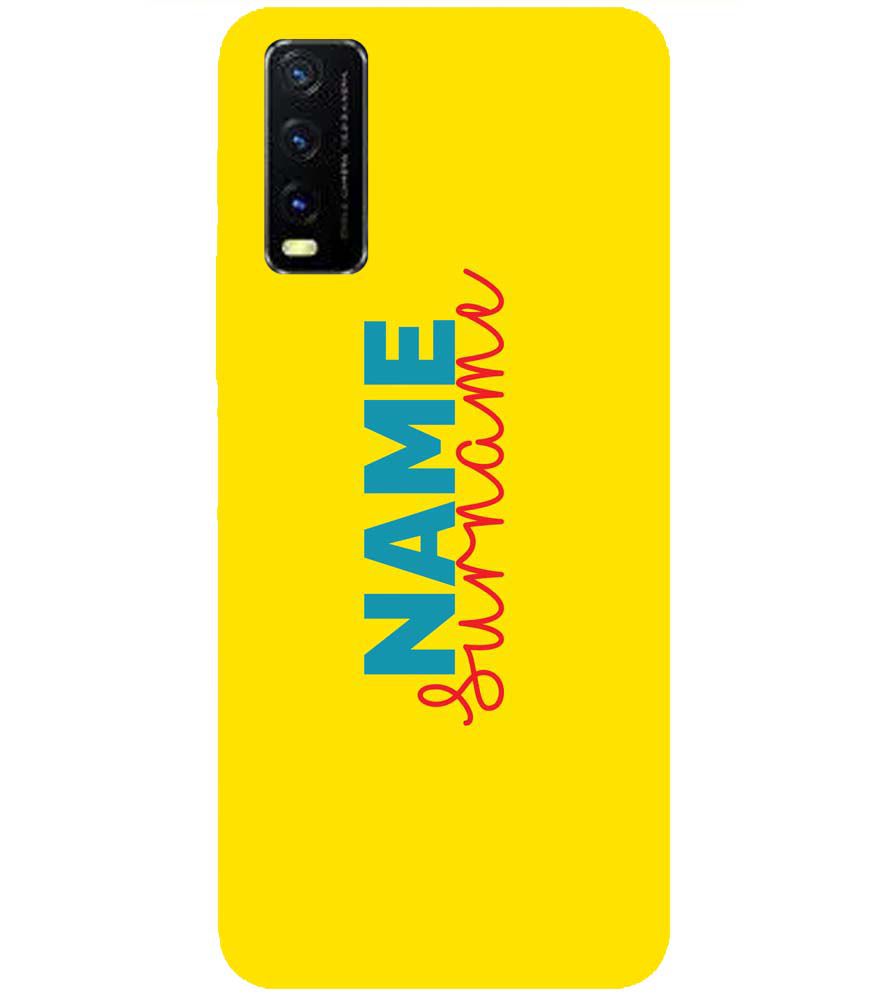 IK5016-Yellow Name and Surname Back Cover for vivo Y20s