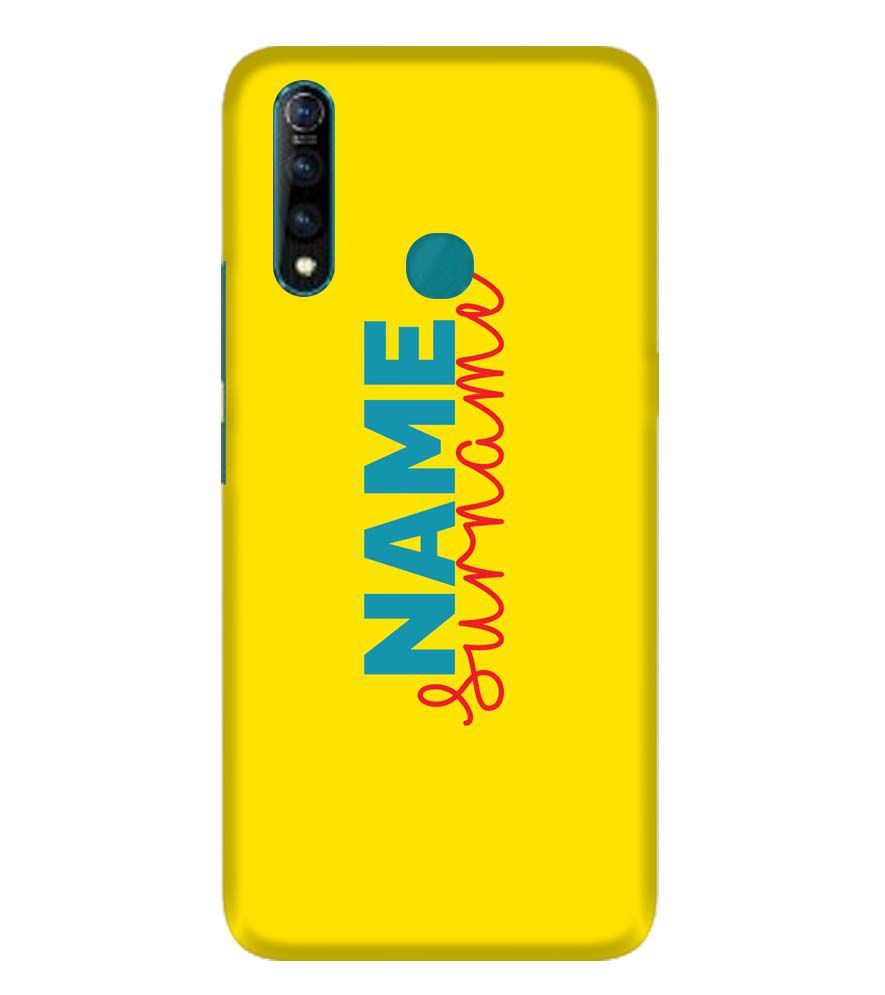 IK5016-Yellow Name and Surname Back Cover for Vivo Z1 Pro