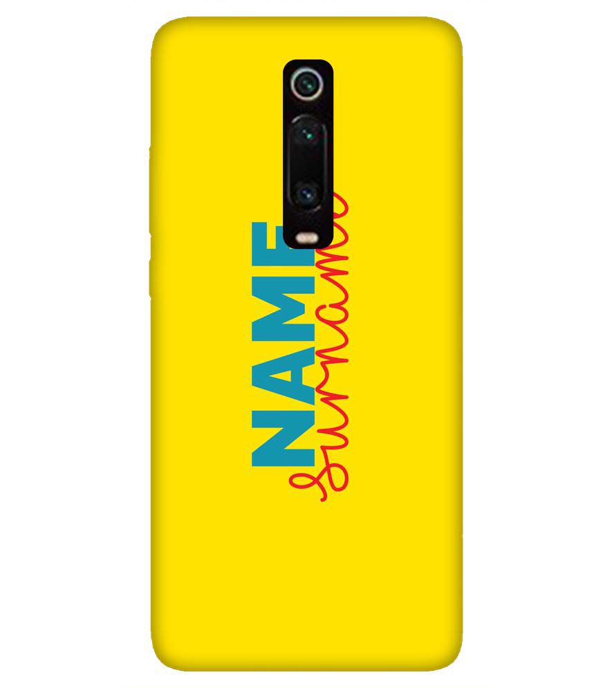 IK5016-Yellow Name and Surname Back Cover for Xiaomi Redmi K20 Pro
