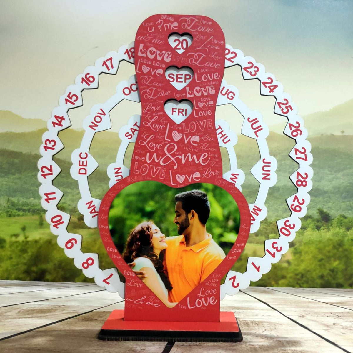 Infinity Calendar - Love Mosaic Red