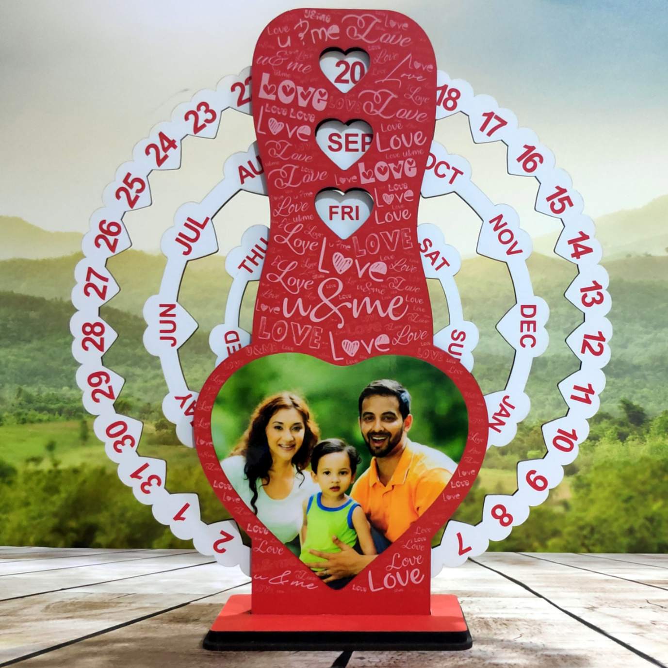 Infinity Calendar - Love Mosaic Red