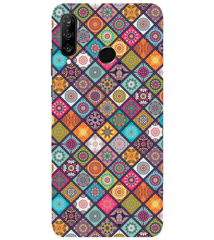 P0197-Beautiful Mandala Pattern Back Cover for Huawei P30 lite