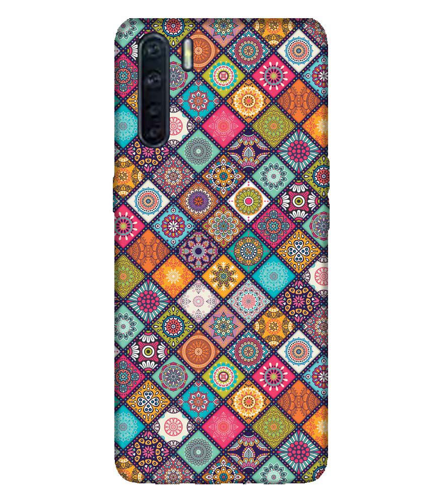 P0197-Beautiful Mandala Pattern Back Cover for Oppo F15