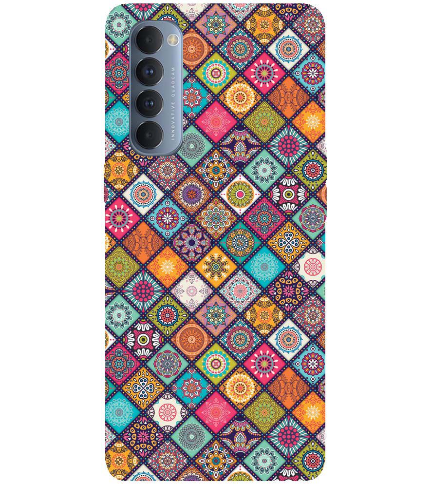 P0197-Beautiful Mandala Pattern Back Cover for Oppo Reno4 Pro