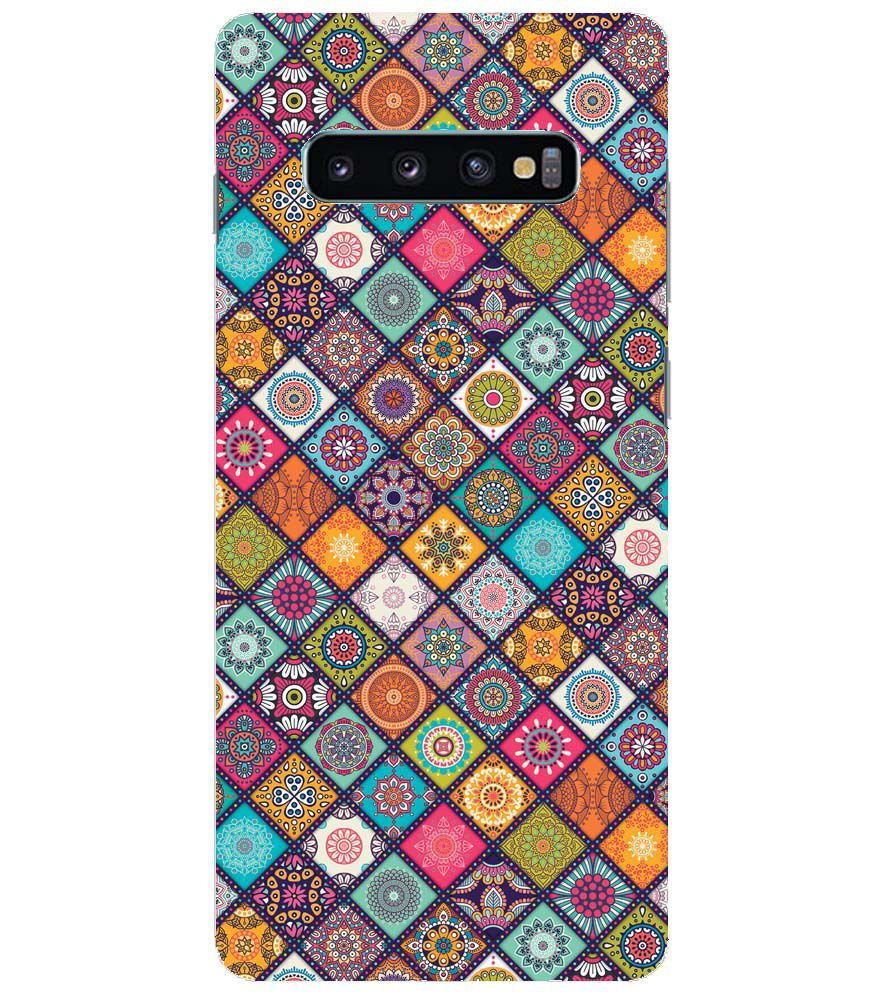 P0197-Beautiful Mandala Pattern Back Cover for Samsung Galaxy S10+ (Plus with 6.4 Inch Screen)