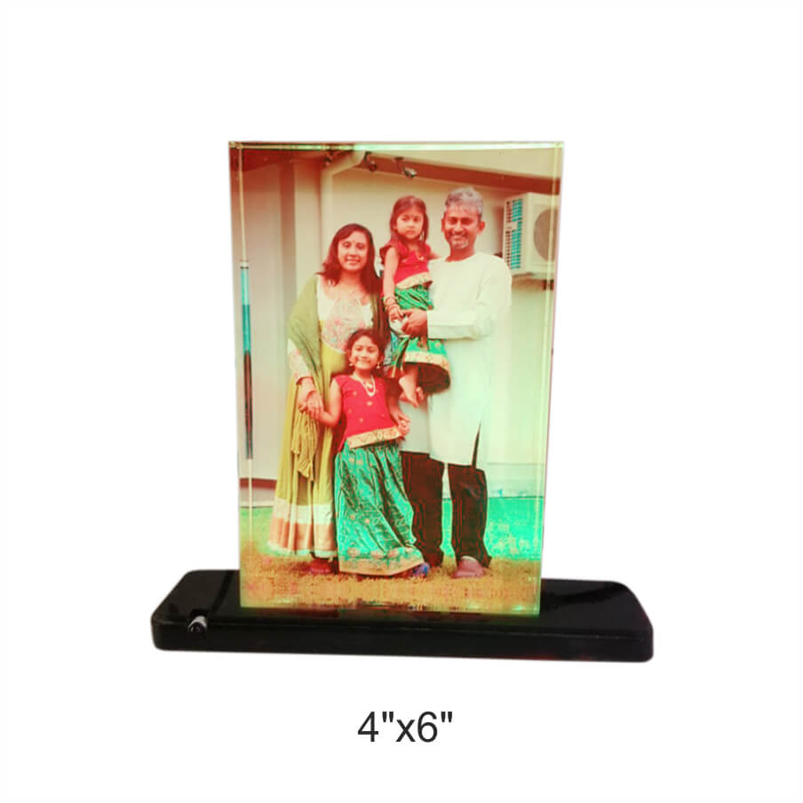 Acrylic Photo Block Color Changing LED Stand with Remote