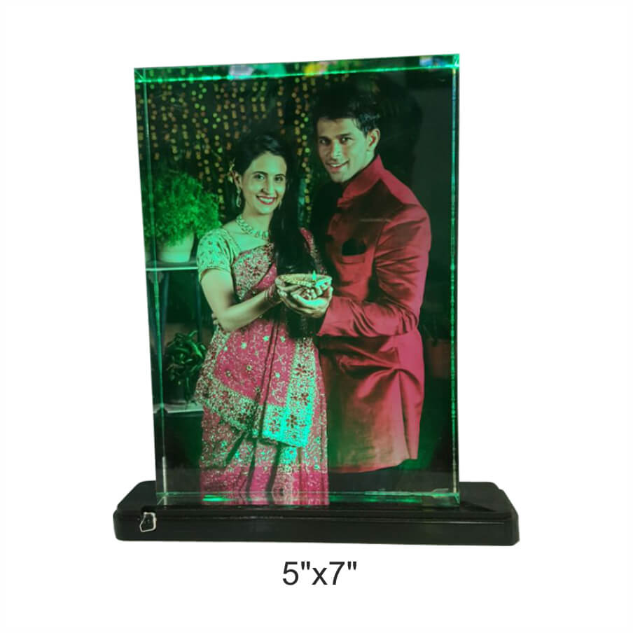 Acrylic Photo Block Color Changing LED Stand with Remote