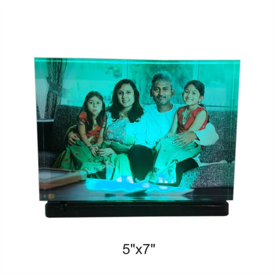 Acrylic Photo Block Color Changing LED Stand with Remote