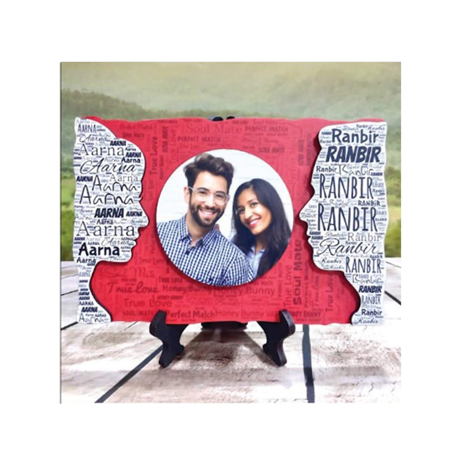 Wooden Plaque Photo Frame - MDF Wood, 8x6 Inches