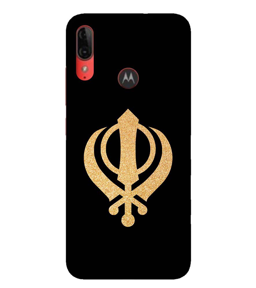 PS1300-Khanda Sahib Back Cover for Motorola Moto E6s