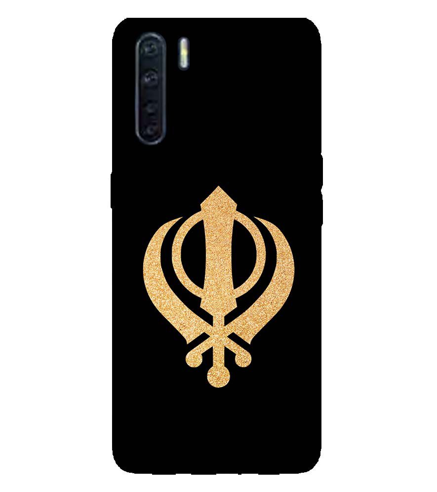 PS1300-Khanda Sahib Back Cover for Oppo F15