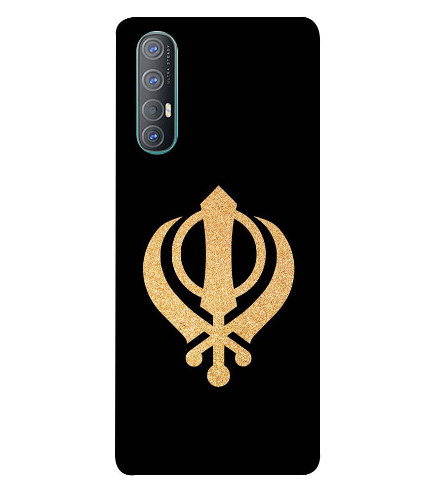 PS1300-Khanda Sahib Back Cover for Oppo Reno3 Pro