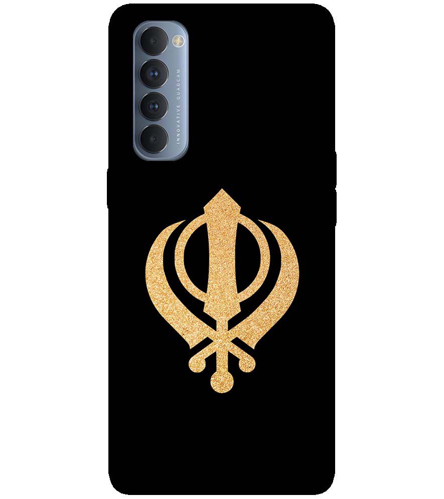 PS1300-Khanda Sahib Back Cover for Oppo Reno4 Pro