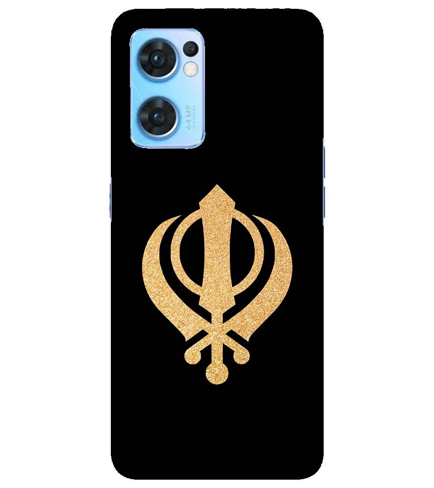 PS1300-Khanda Sahib Back Cover for Oppo Reno7 5G