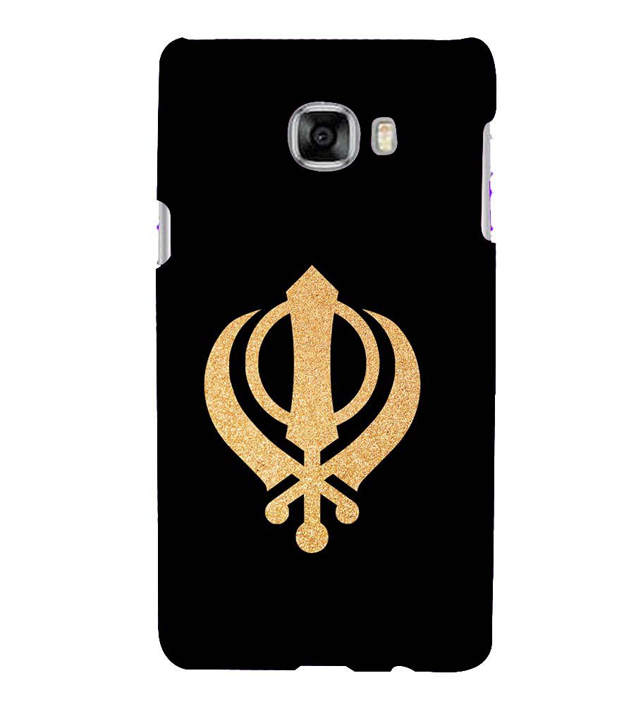 PS1300-Khanda Sahib Back Cover for Samsung Galaxy C7 Pro