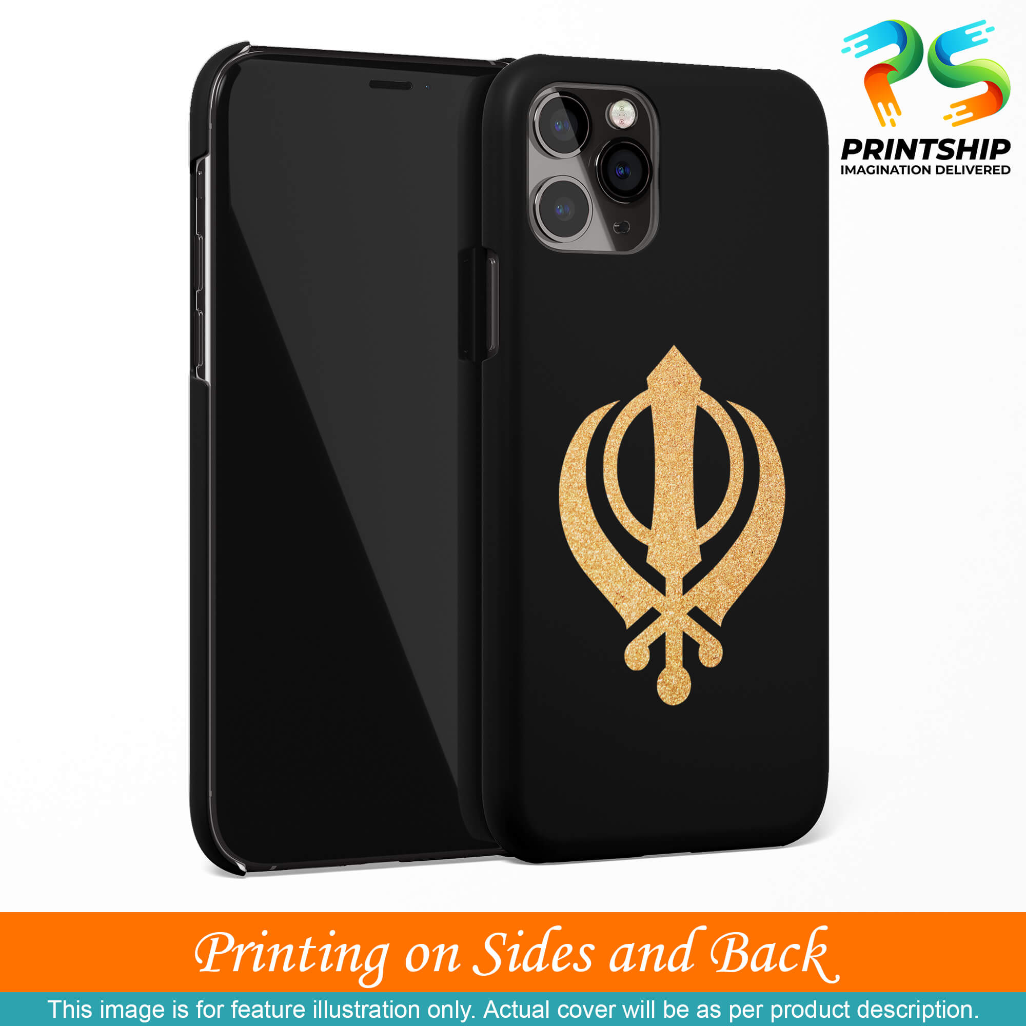 PS1300-Khanda Sahib Back Cover for Oppo A15 and Oppo A15s-Image3