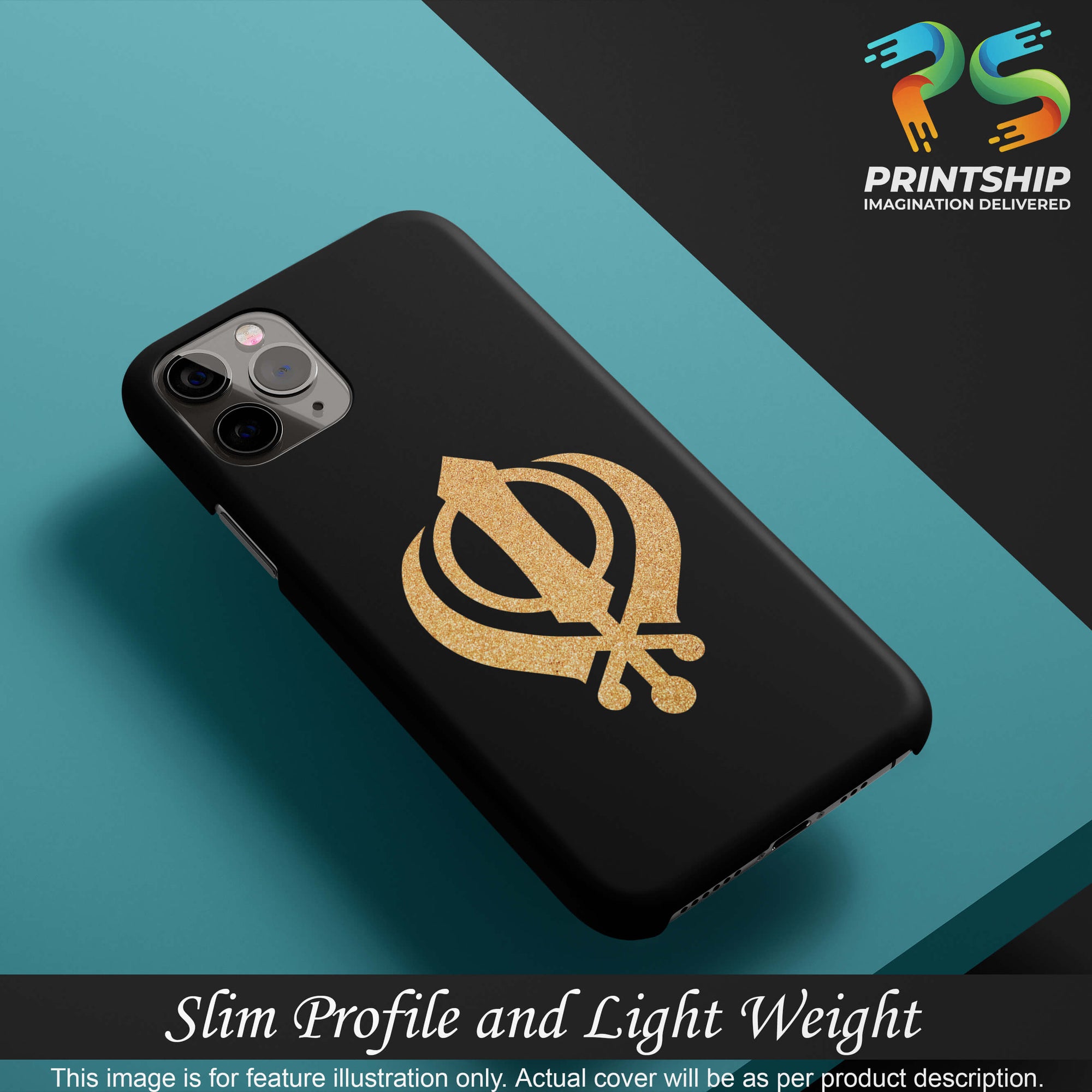 PS1300-Khanda Sahib Back Cover for Oppo A15 and Oppo A15s-Image4