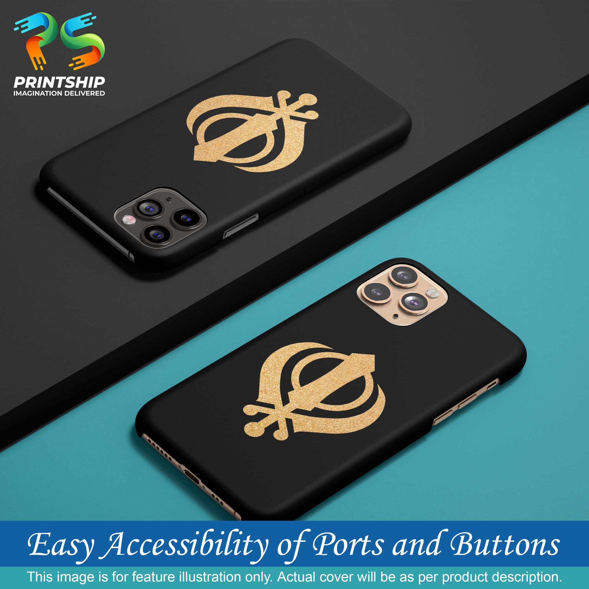 PS1300-Khanda Sahib Back Cover for Oppo A15 and Oppo A15s-Image5
